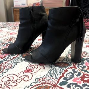 **2/$40** Black peep toe booties